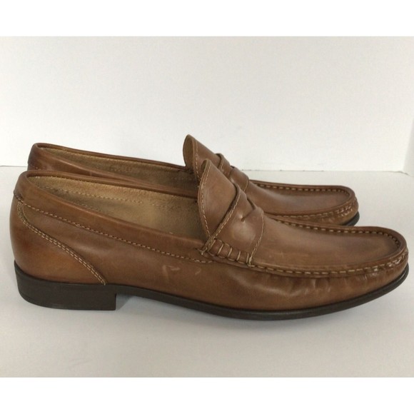 TO BOOT NEW YORK Soft Leather Penny Loafers, Medium Brown (Size 10 M) main image 9